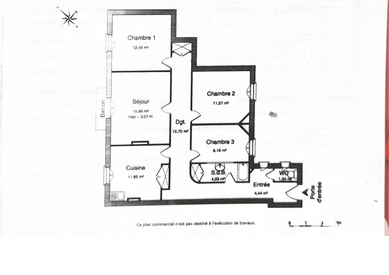 Appartement - 85 m² - 3 pièces
