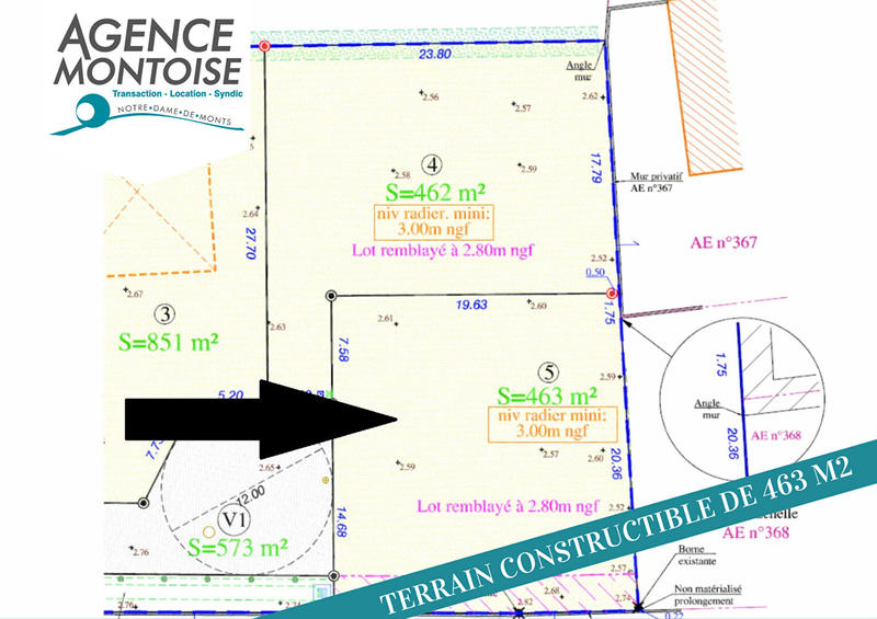 Terrain - 463 m²