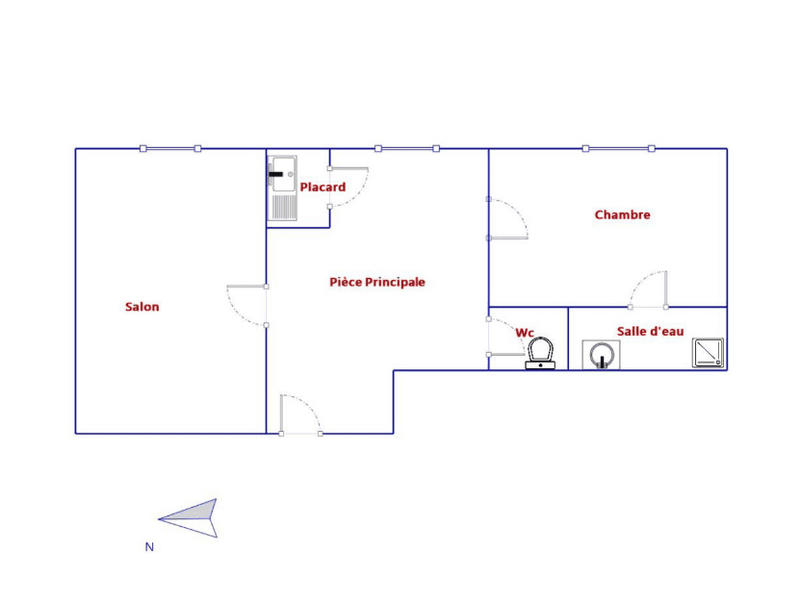 Appartement - 42 m² - 2 pièces