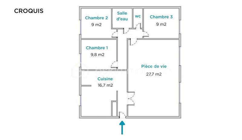 Appartement - 83 m² - 5 pièces