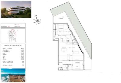 Appartement - 79 m² - 3 pièces