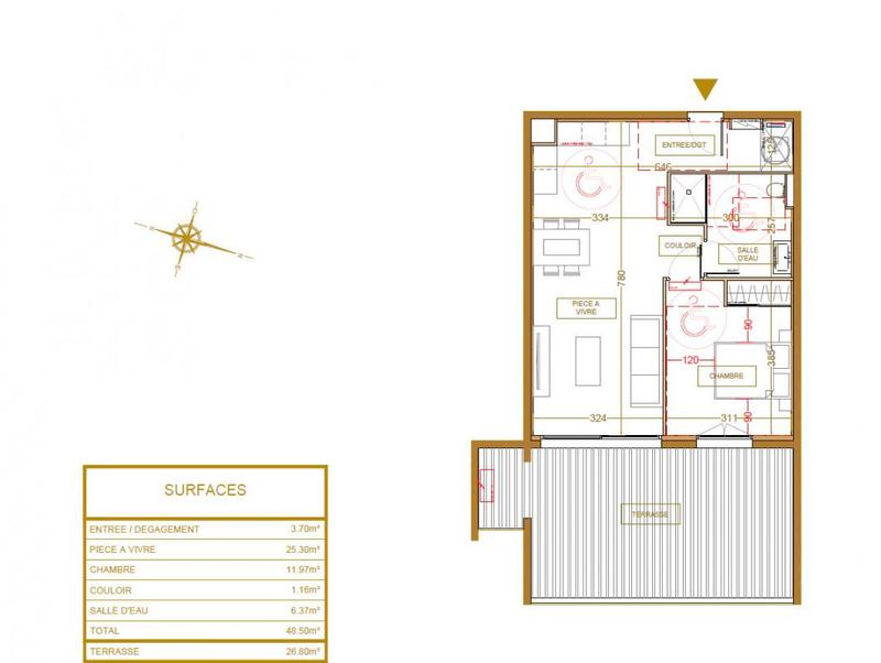 Appartement - 48 m² - 2 pièces