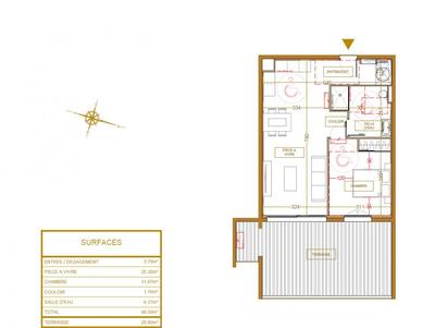 Appartement - 48 m² - 2 pièces