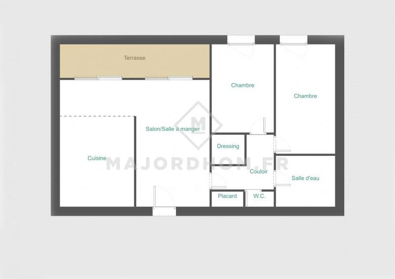 Appartement - 80 m² - 3 pièces