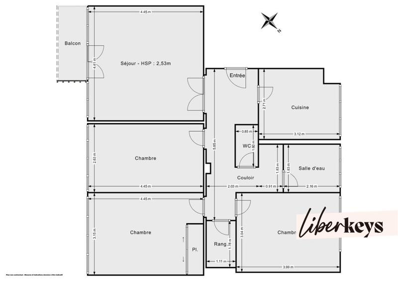 Appartement - 78 m² - 3 pièces