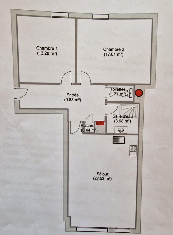 Appartement - 74 m² - 3 pièces