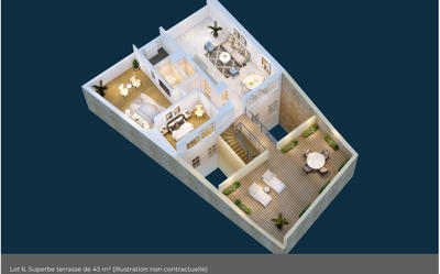 Appartement - 62 m² - 3 pièces