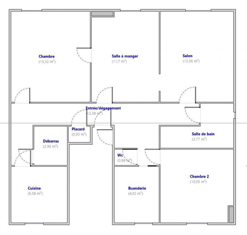 Appartement - 82 m² - 4 pièces