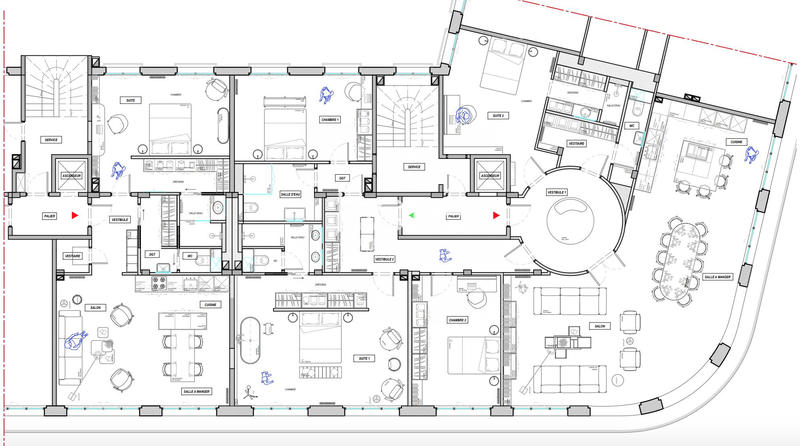Appartement - 280 m² - 11 pièces