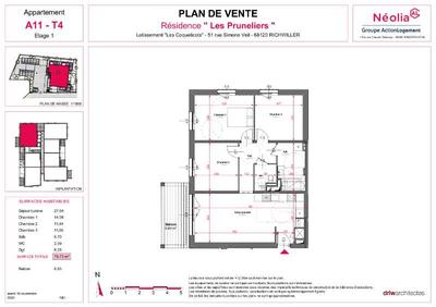 Appartement - 80 m² - 4 pièces