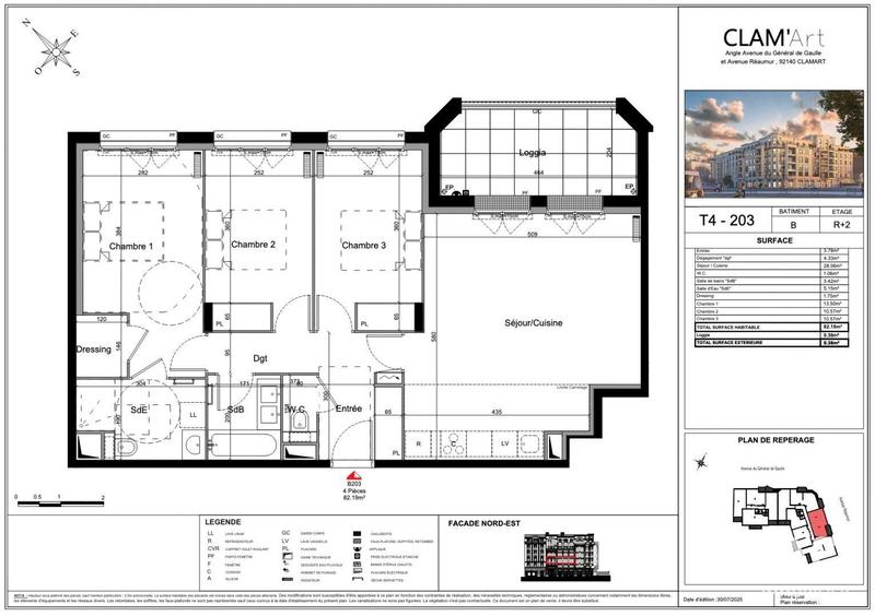Appartement - 82 m² - 4 pièces