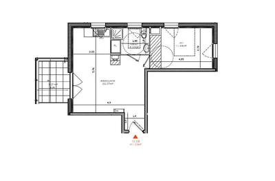 Appartement - 41 m² - 2 pièces