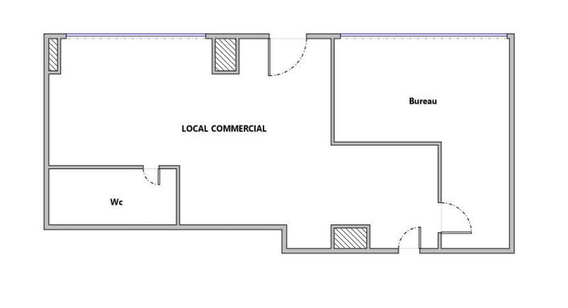 Local commercial - 35 m² - 2 pièces