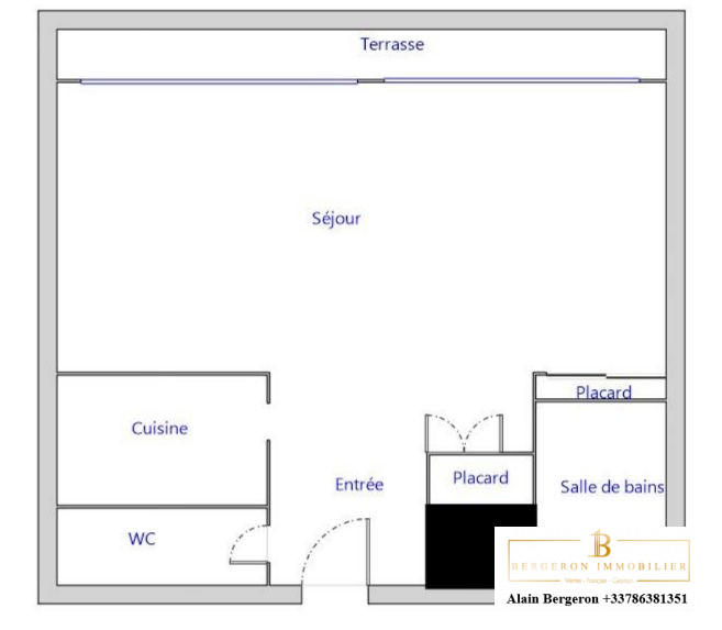 Studio - 37 m² - 1 pièce