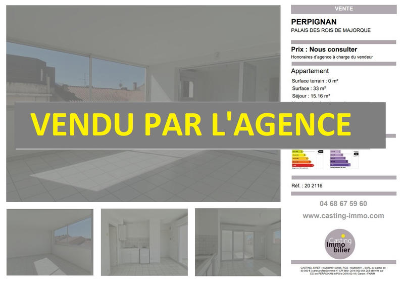 Appartement - 33 m² - 2 pièces