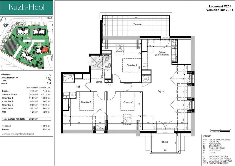 Appartement - 78 m² - 4 pièces
