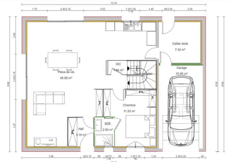 Maison - 118 m² - 5 pièces