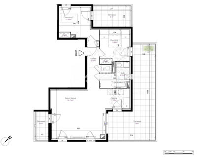 Appartement - 75 m² - 3 pièces