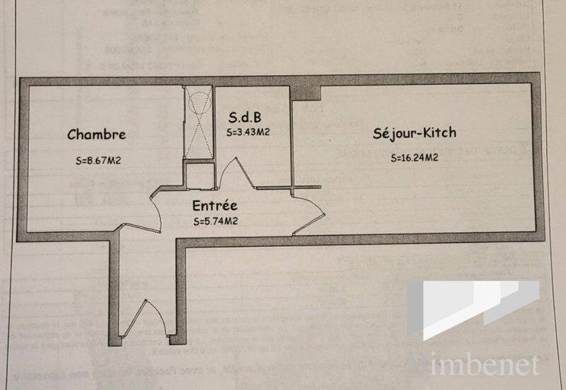 Appartement - 34 m² - 2 pièces