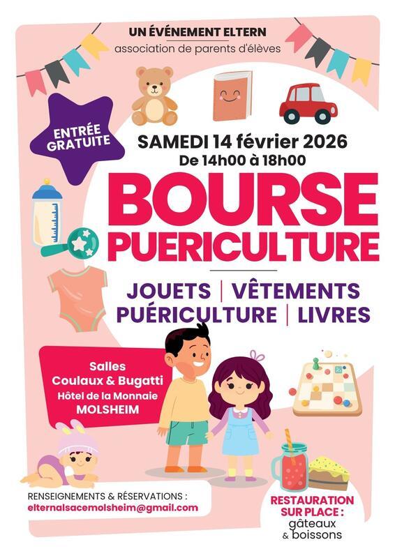 Bourse puériculture, jouets, vêtements enfants, livres