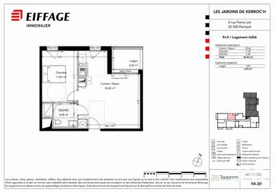 Appartement - 43 m² - 2 pièces