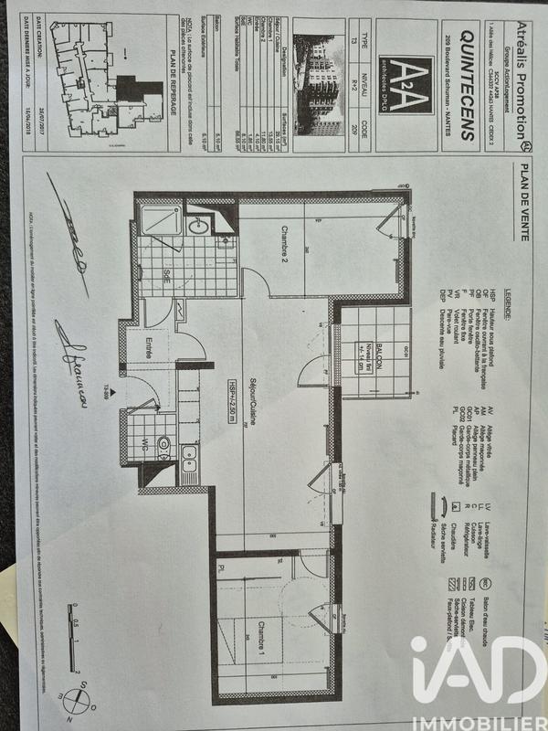 Appartement - 67 m² - 3 pièces