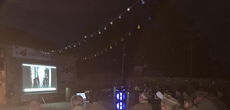 Projection photographique "Omaha Beach" sur l'avant, pendant et après le Débarquement