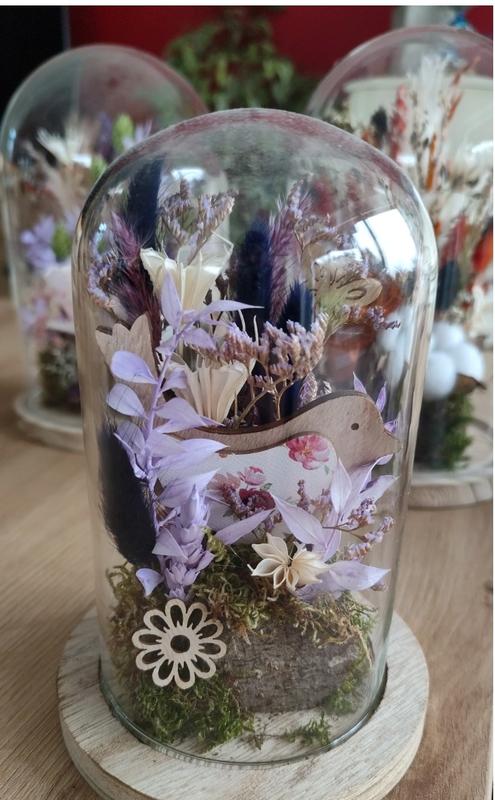 Atelier floral, cloche et lanterne florale