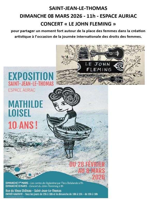 Concert "Le John Flemming" dans le cadre de l'exposition "Mathilde Loisel - 10 ans !"