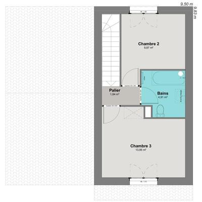 Maison - 102 m² - 5 pièces