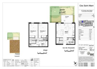 Maison - 74 m² - 3 pièces