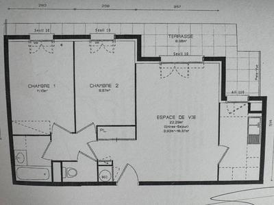 Appartement - 55 m² - 3 pièces