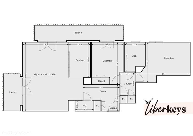 Appartement - 66 m² - 3 pièces