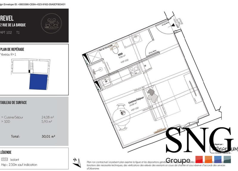 Appartement - 30 m² - 1 pièce