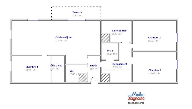 Appartement - 80 m² - 4 pièces