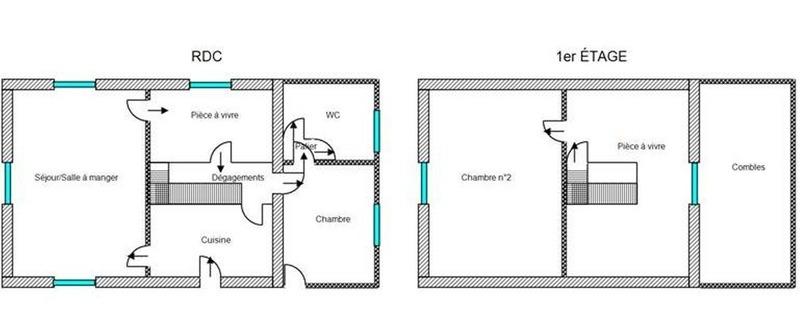 Maison - 73 m² - 5 pièces