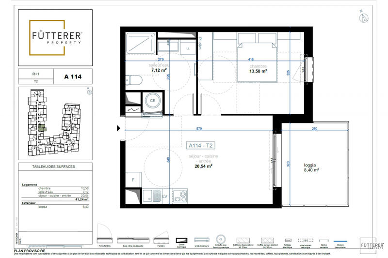 Appartement - 41 m² - 2 pièces