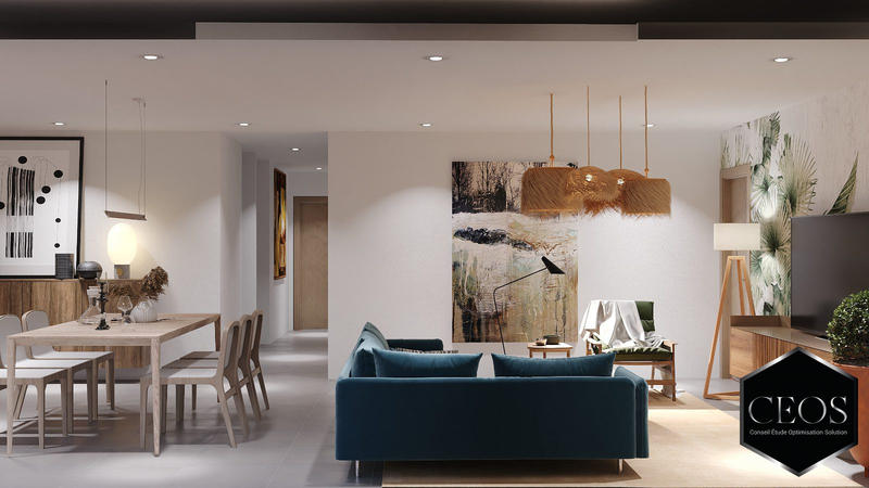 Appartement - 90 m² - 3 pièces