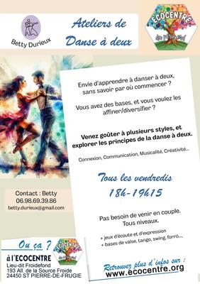 Ateliers de danse à deux - Ecocentre du Périgord Limousin