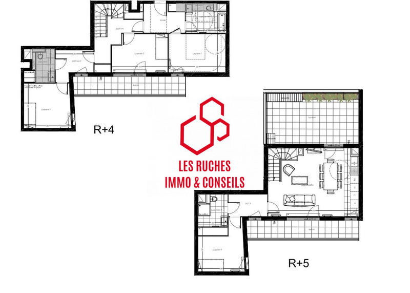 Duplex - 118 m² - 5 pièces