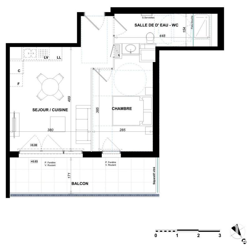 Appartement - 40 m² - 2 pièces