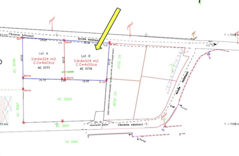 Terrain constructible - 522 m²