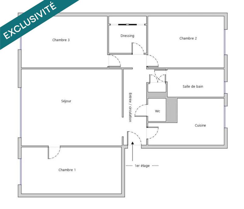 Appartement - 78 m² - 4 pièces