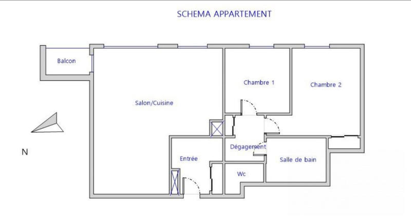Appartement - 70 m² - 3 pièces