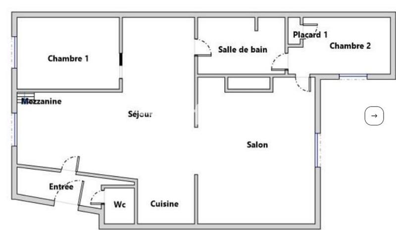 Appartement - 90 m² - 5 pièces
