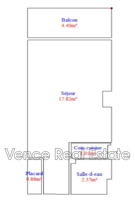 Appartement - 23 m² - 1 pièce