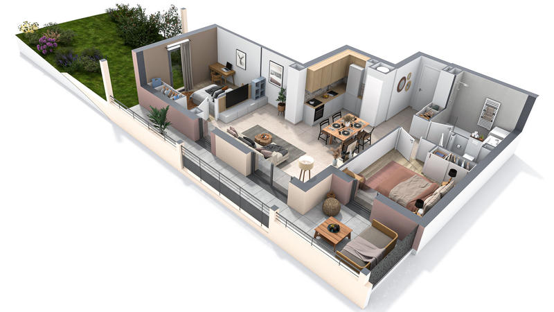 Appartement - 68 m² - 3 pièces