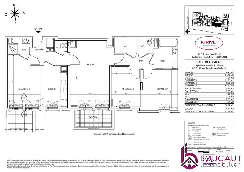 Appartement - 87 m² - 4 pièces