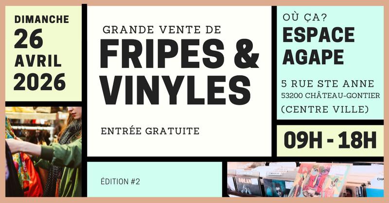 Grande vente de fripes et vinyles