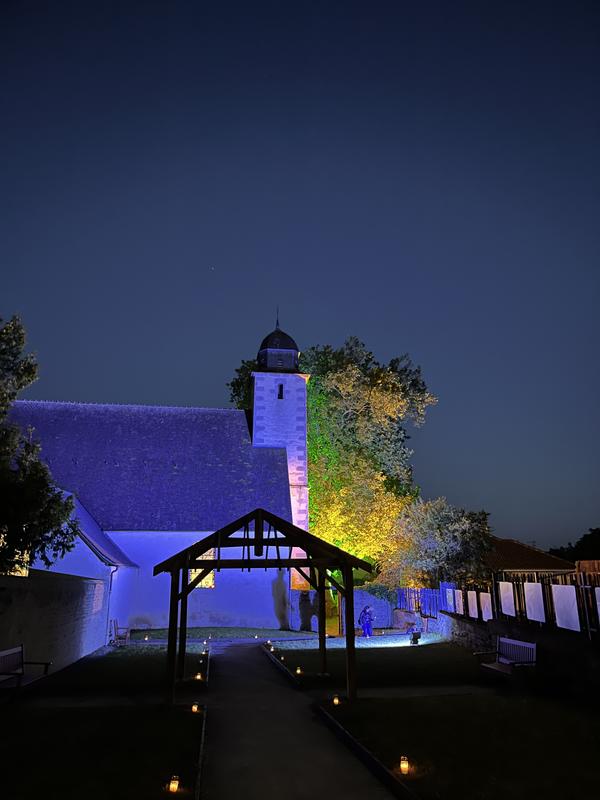Lumières à l'église Saint Roch de Courteille